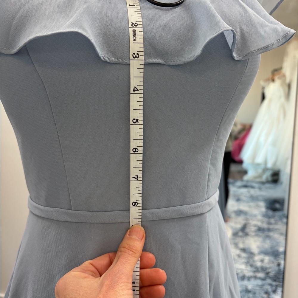 Azazie Light Blue Maxi Dress - Picture 6 of 11